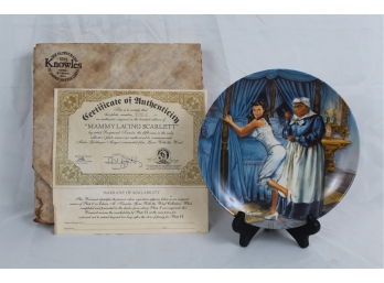 Gone With The Wind Collectors Plate With Certificate