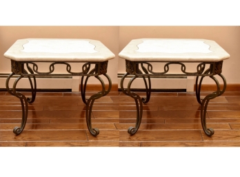 Pair Side Tables 28 X 28 X 24