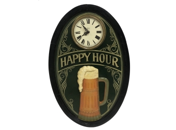 A Happy Hour Oval Clock