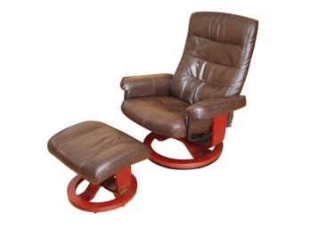 Gruga Brown Lounge Chair & Ottoman 32 1/2 X 27 X 38 1/2