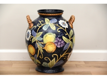 Hand Painted Handled Vase