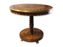 Spiral Neck Round Table With Gold Trim