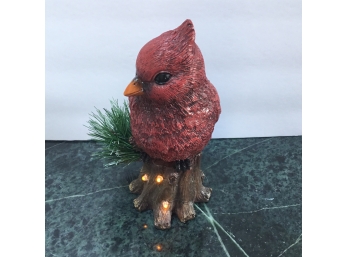 Lighted Red Robin Bird