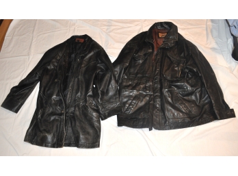 Lot Of 3 Men And Women Leather Jackets