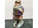 2 Russian Wood Painted Santas Made In Russia
