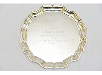 Cartier Sterling Silver Award Plate - 390g