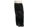 Beautiful Chicos Black Crushed Velour Tiered Skirt