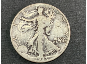1942 Walking Liberty Half Dollar Coin - Denver Mint