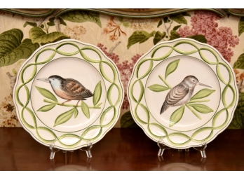 Pair Of Bird Plates Made In Italy
