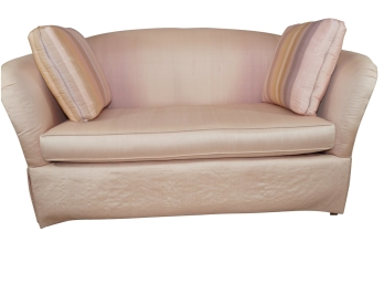 Custom Silk Upholstered  William Allen  Love Seat
