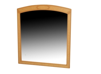 Large Honey Maple Arched Top Wall Mirror 41.5 X 47.5