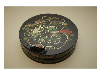 Chinese Lacquered Candy Dish