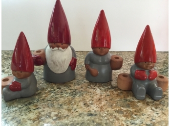 Vintage Lisa Larson Gnomes For Gustavsberg From Sweden