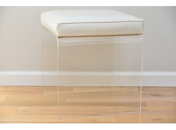 Lucite Padded Stool