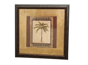 Palm Tree Art Framed 28 X 28