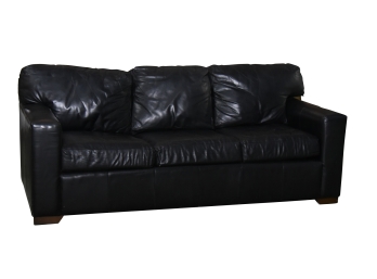 Black Leather Sofa 80 X 36 X 34