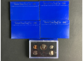Five Sets Of 1983 United States Proof Coin Sets