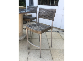 Set Of 4 Lane Venture Wicker Counter Height Chairs
