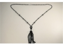 Costume Jewelry Necklace With Black Beads