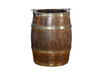 Metal Strap Barrel Bucket