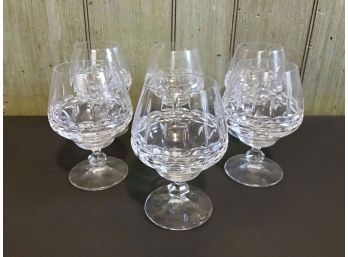 Set Of Six Crystal Design Wine Glasses