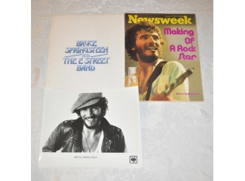 Bruce Springsteen & The E Street Band Press Folder With Photo And Newsweek Magazine