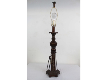 Hollywood Regency Style Mirrored Base Table Lamp