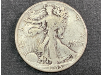 1945 Walking Liberty Half Dollar Coin