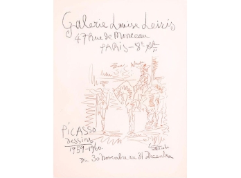 1960 'Gallerie Louise Leiris' Lithograph By Pablo Picasso Framed 32' X 25.5'