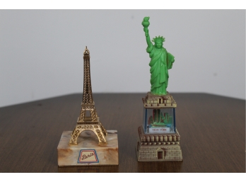 Eiffel Tower & Statue Of Liberty Figurines