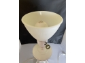 Collectable Single American Toleware Table Lamp With Internal Milk Glass In A Good Original Condition