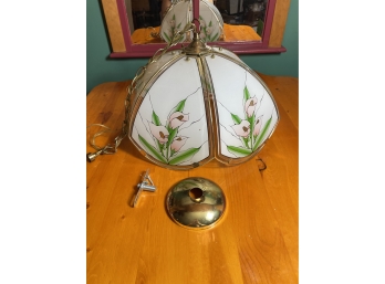 Beautiful Hanging Lamp Decorated With Flowers
