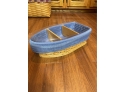 Lot Of Longaberger Baskets - Row Your Boat Basket Comes With Plastic Protector And Dividers
