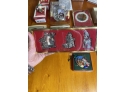 Novelino Christmas Carol Figurines Set Of 6, Christmas Keepsake And Lenox Ornaments And One Disney Ornament