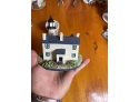Lot Of Lovely Knick-knacks Includes Lighthouse Hanging Wind Chimes, 'wooden Ways' Oak Folding Bowl, Jars, Etc