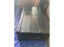 Antique Flat Top Black Trunk/chest