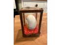 Painted Asian Style Egg In Miniature Showcase