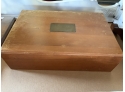 Vintage Wooden Flatware Silverware Case With Lining