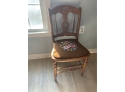 Beautiful Antique Floral Needlepoint Chair