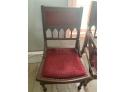 Set Of 3 Antique  Red Velvet Victorian Gothic Chairs