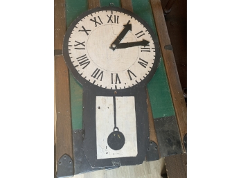 Decorative Painted Work Clock, Non Functional Display Only