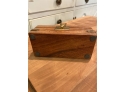Small Wooden Box With Brass Clasp
