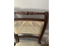 Set Of 5 Beautifully Carved And Upholstered Chairs