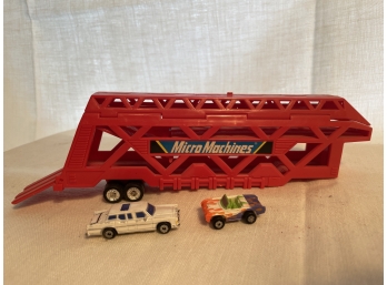 Micro Machines Carrier & 2 Cars