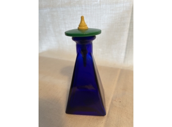 Cobalt Blue Art Glass Made In Italy