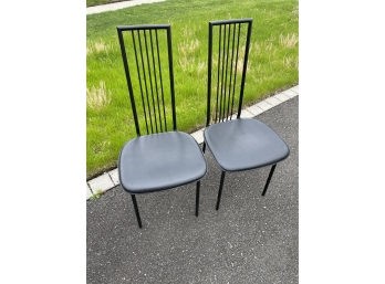 Two Black Dinning Table Chairs