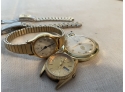 6 Vintage Watch Parts - Seiko- Andre Rivalle Pocket Watch 17 Jewels