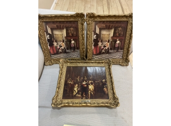3 Rembrandts In Ornate Frames- Made In Holland