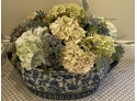 Lovely Faux Hydrangea In Blue And White China
