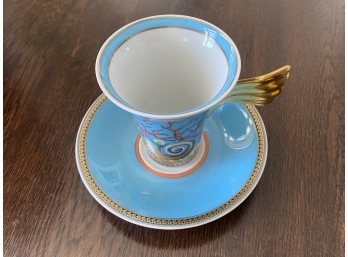 Versace Les Tresors De La Mer Rosenthal Tea Cup And Saucer